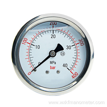 Stainless steel glycerin filled liquidpressure gauge